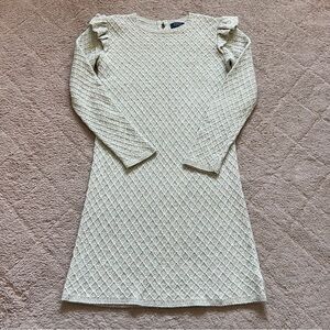 Polo Ralph Lauren‎ Cable Knit Crochet Wool Blend Sweater Dress Preppy Girls Sz M